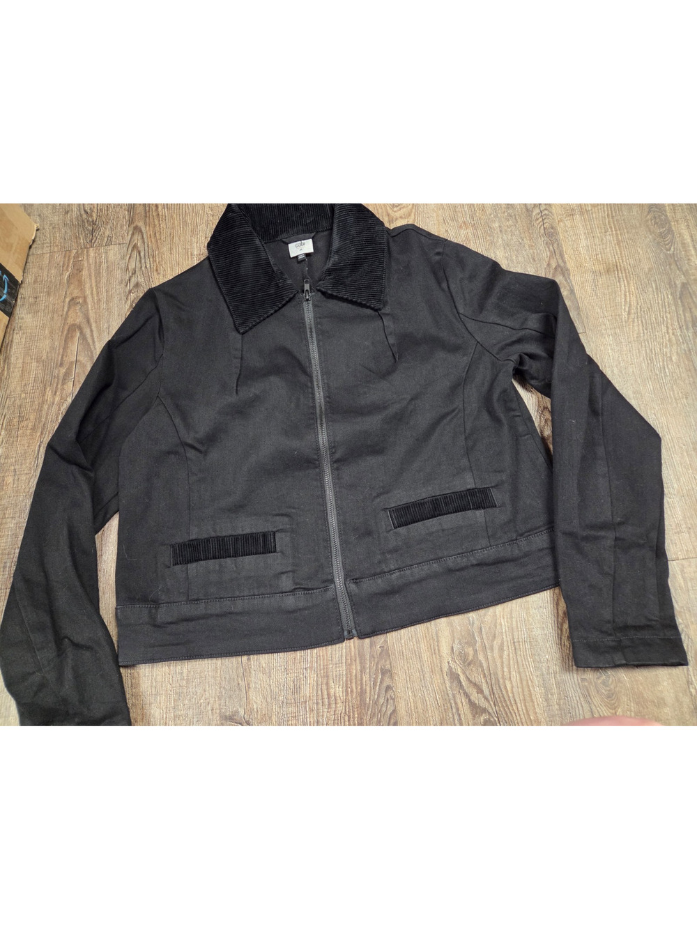 CABI Shrunken MOTO JACKET Black Size Medium Full Zip Style#4882